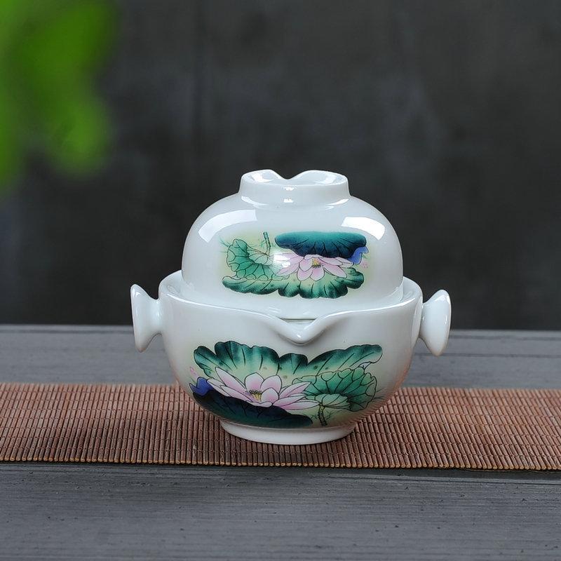 Изображение товара: Портативный дорожный чайный набор, керамическая чашка шоппер, один горшок, один личный чайник