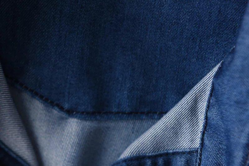 Изображение товара: Женские свободные хлопковые джинсовые рубашки размера плюс синего цвета, новинка 2021, весенне-осенняя повседневная женская рубашка, женские топы