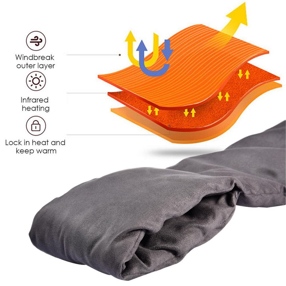 Изображение товара: Шарф с подогревом и регулировкой температуры, Быстронагревающийся походный шарф с зарядкой от USB, шаль, грелка для шеи