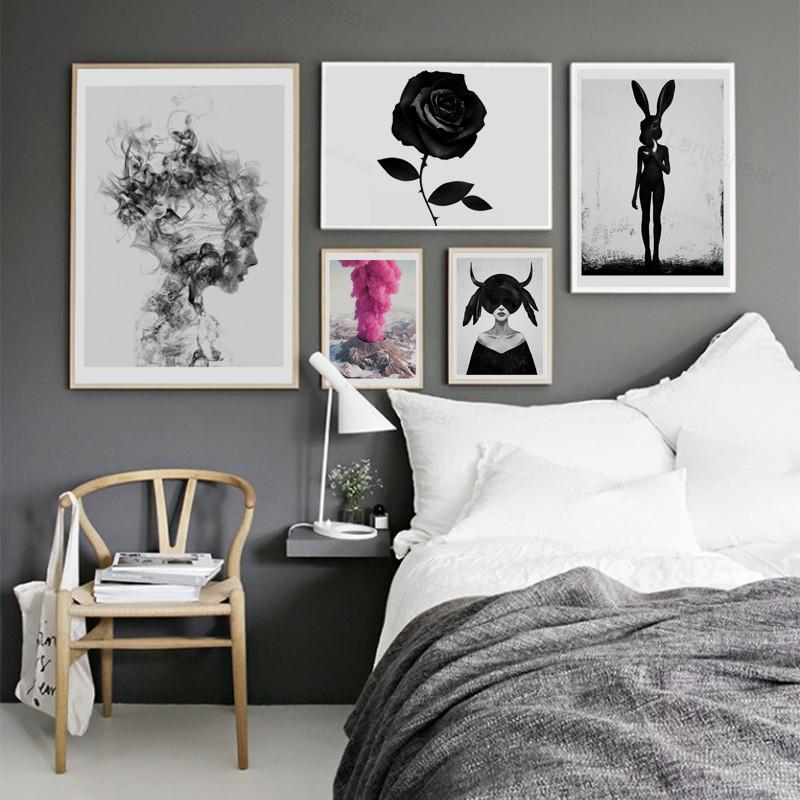 Изображение товара: Настенные постеры и принты в скандинавском стиле чёрная белая Картина на холсте картина для гостиной скандинавский Декор для дома