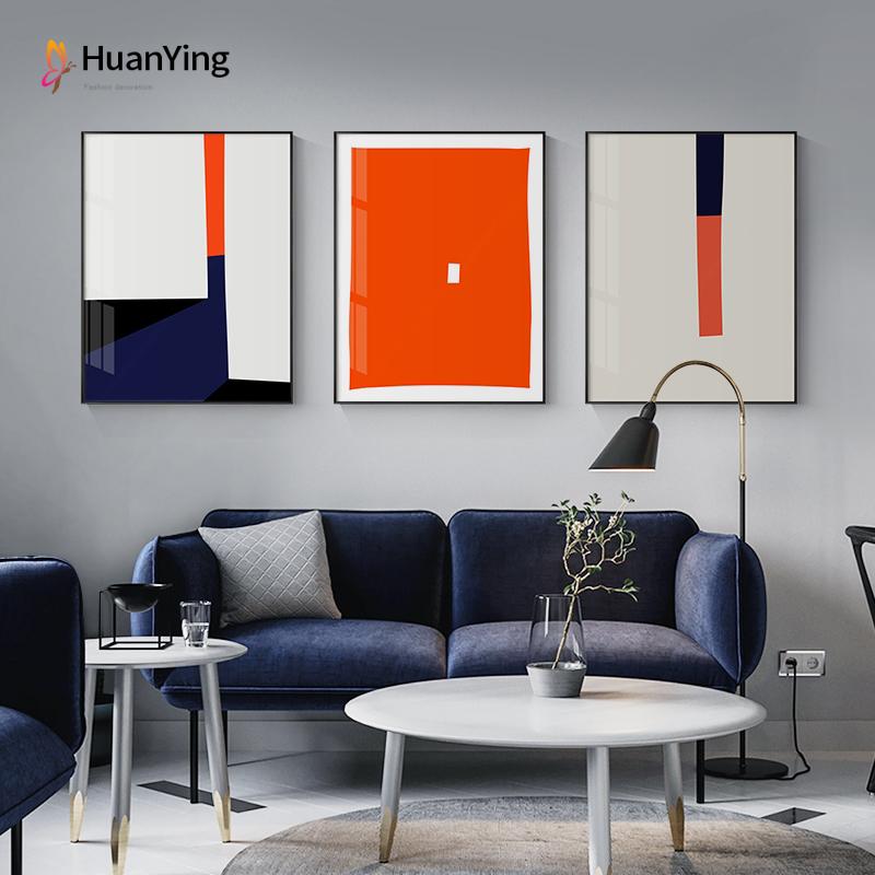 Изображение товара: Абстрактная живопись, яркие цветные блоки, плакат и принт, настенная художественная картина для гостиной, спальни, современная креативная Картина на холсте