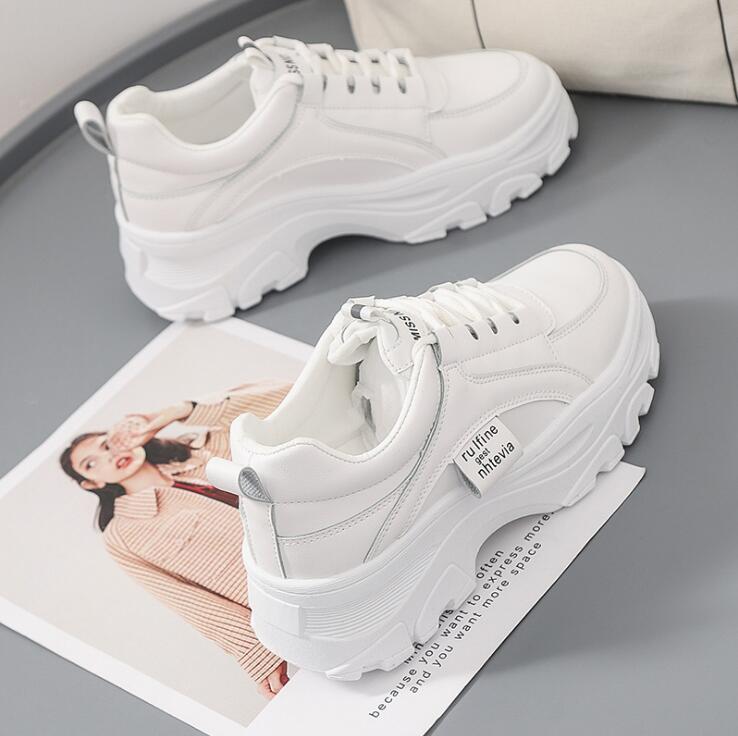 Изображение товара: Casual sneakers White Women Shoes Chunky Sneakers for Women Vulcanize Shoes Fashion Warm Shoes Platform Sneakers