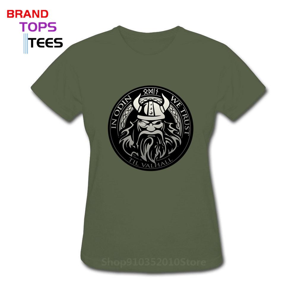 Изображение товара: Женская футболка Vikings, женская футболка Vike II, скандинавский средневековый Валгалла, сын Одина, Забавные топы, одежда