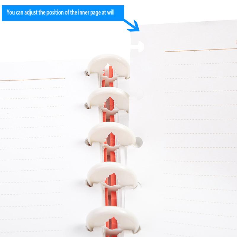 Изображение товара: 24 мм записная книжка пластиковый гриб отверстие переплет диск связывающее кольцо DIY 360 градусов пряжка свободный лист ноутбук канцелярские принадлежности переплет