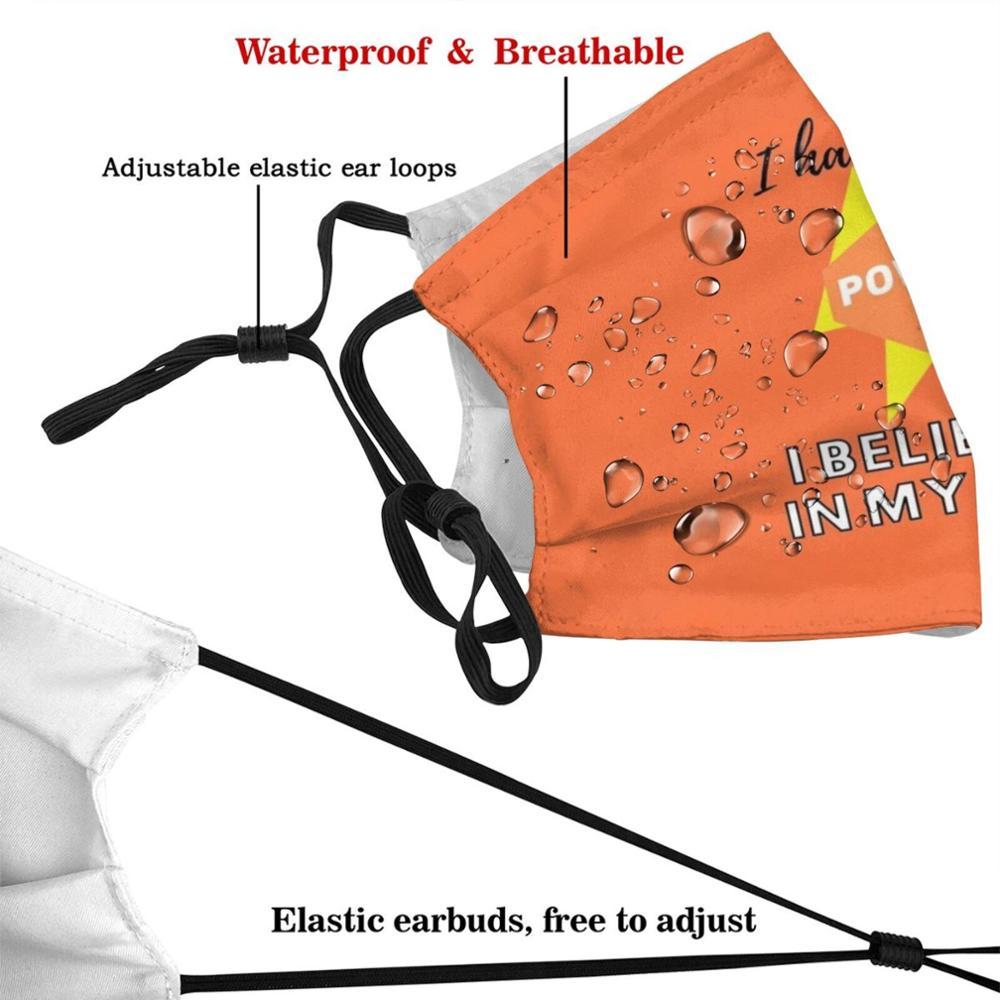 Изображение товара: У меня есть Мощность для взрослых и детей моющиеся смешное лицо маска с фильтром Мощность поверить укрепляет Изящные Модные топы с бумажником для телефона