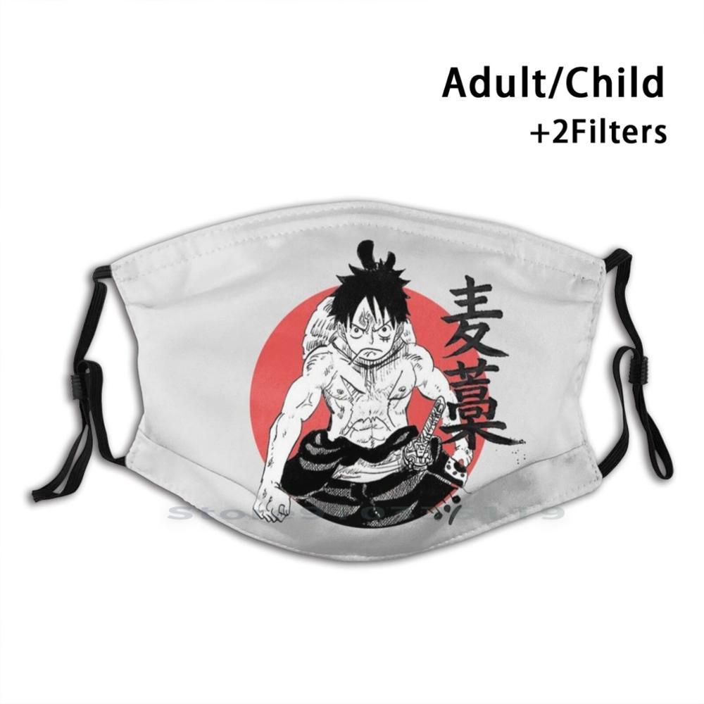 Изображение товара: Luffy Taro моющаяся смешная маска для лица для взрослых и детей с фильтром Обезьяна D Luffy One Piece Op Luffy Luffytaro Roronoa Zoro Аниме Манга