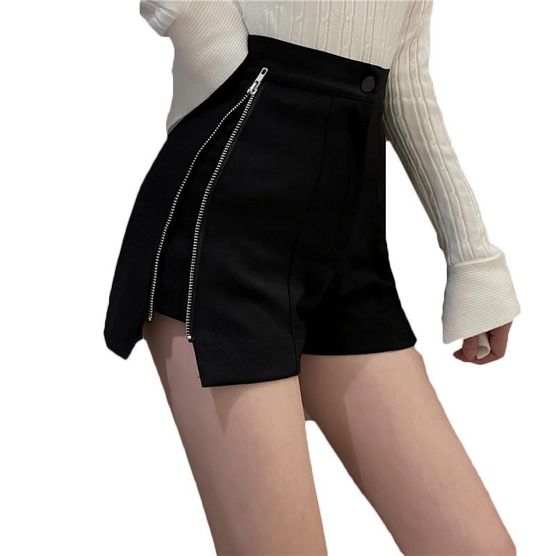 Изображение товара: Шорты женские с завышенной талией, модные повседневные приталенные штаны с широкими штанинами, в Корейском стиле, на весну-осень, 219B, зима 2021