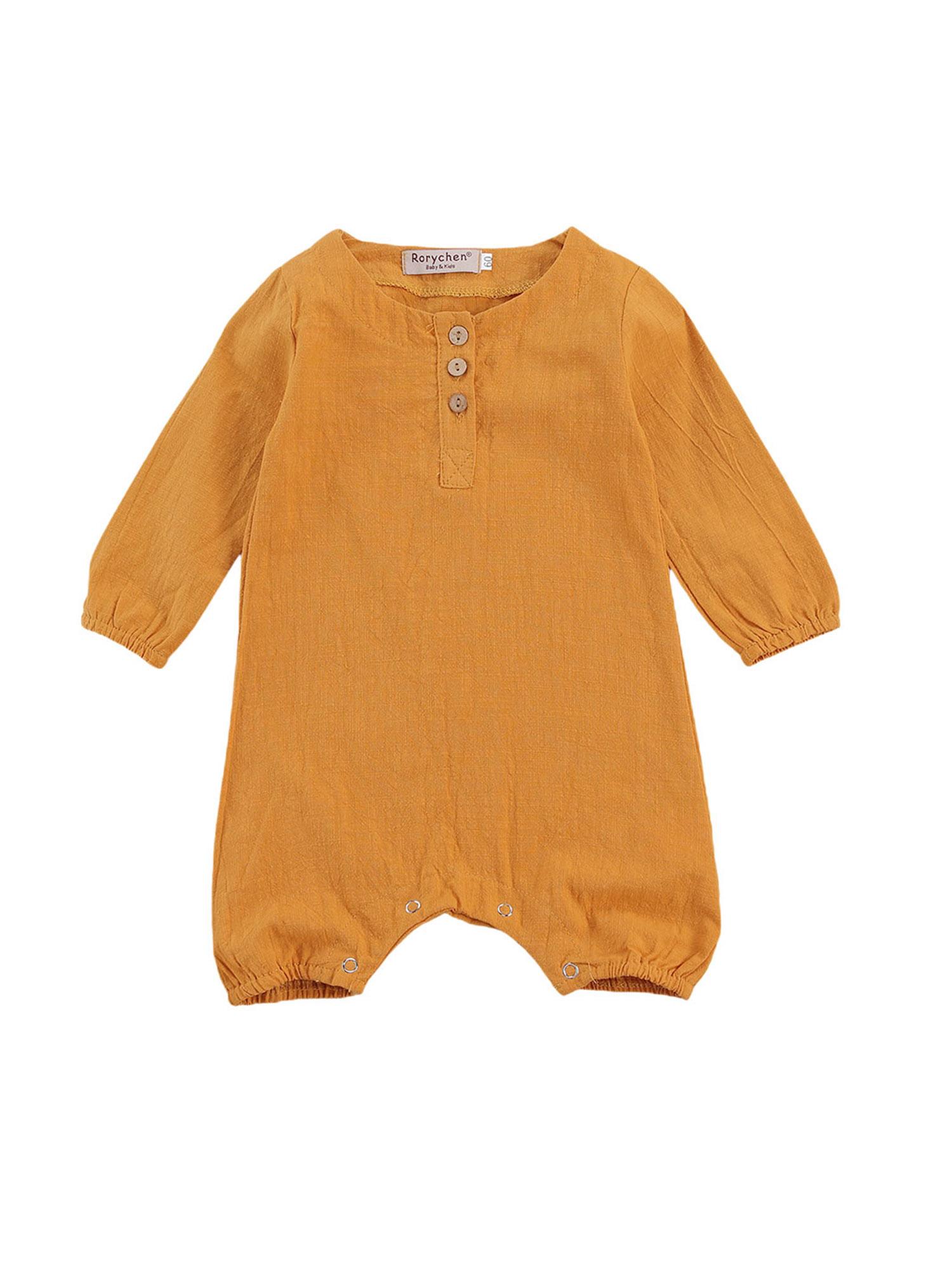 Изображение товара: Infants Baby Romper Spring Fall Solid Color Long Sleeve Crotch Buttons Jumpsuit Home Sports Sleeping Jogger Trousers