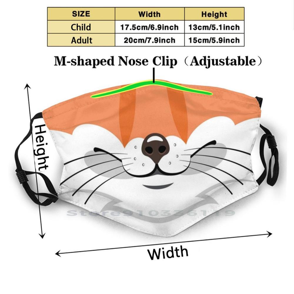 Изображение товара: Многоразовая маска для лица с забавной лисой, лиса с фильтрами для детей, с дырками «Мистер лисица», «Меган лиса», «милая лисица»