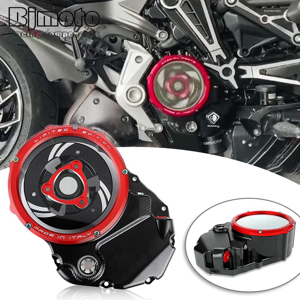 Изображение товара: Мотоцикл с ЧПУ крышка сцепления двигателя пружинный фиксатор прозрачный для Ducati Diavel /X 1200 1260 2016-2020