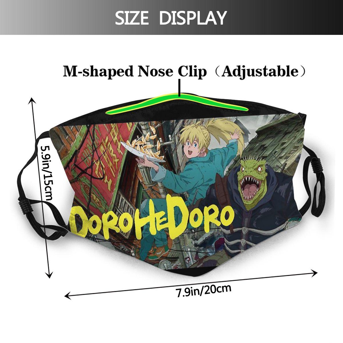 Изображение товара: Маска для лица Dorrohedoro с принтом аниме, не одноразовая, Пыленепроницаемая, с фильтрами, зимняя защитная маска