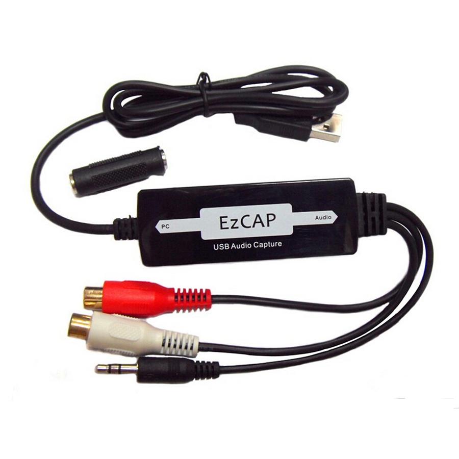 Изображение товара: Преобразователь USB для аудиозахвата, CD/Phono/Tape, старая аналоговая музыка в MP3, запись аналогового аудиосигнала в цифровой формат через ПК