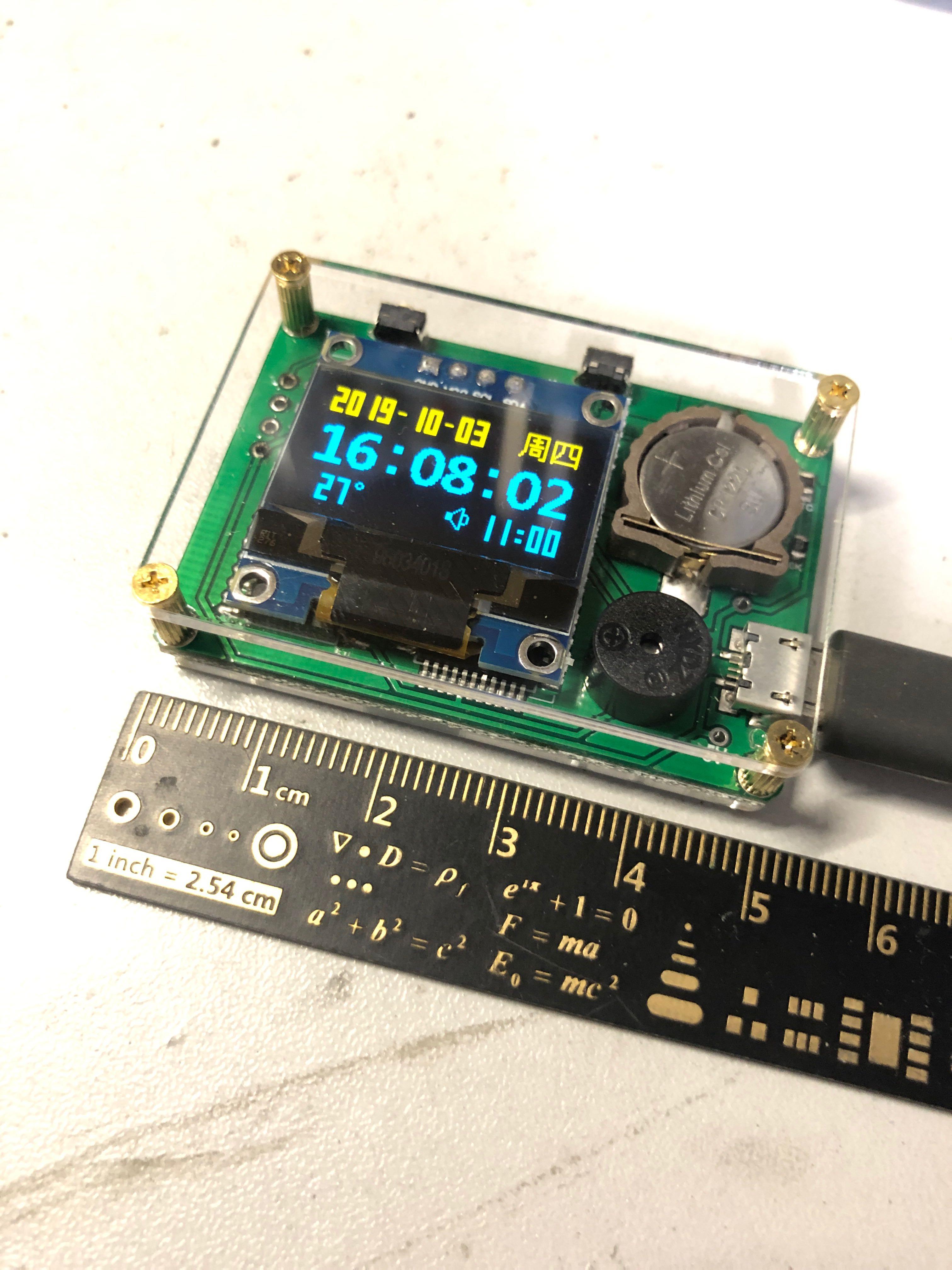 Изображение товара: Oled 0,96 дюймов электронные часы с вечным календарем Ds3231 чип часов с будильником и температурой