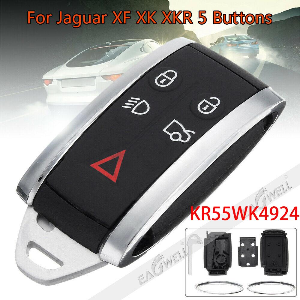 Изображение товара: Автомобильный Дистанционный ключ для Jaguar XF XFR XKR 2009-2012 FCCID KR55WK49244 PCF7953A 315 МГц, автоматический умный БЕСКЛЮЧЕВОЙ ключ с необработанным лезвием
