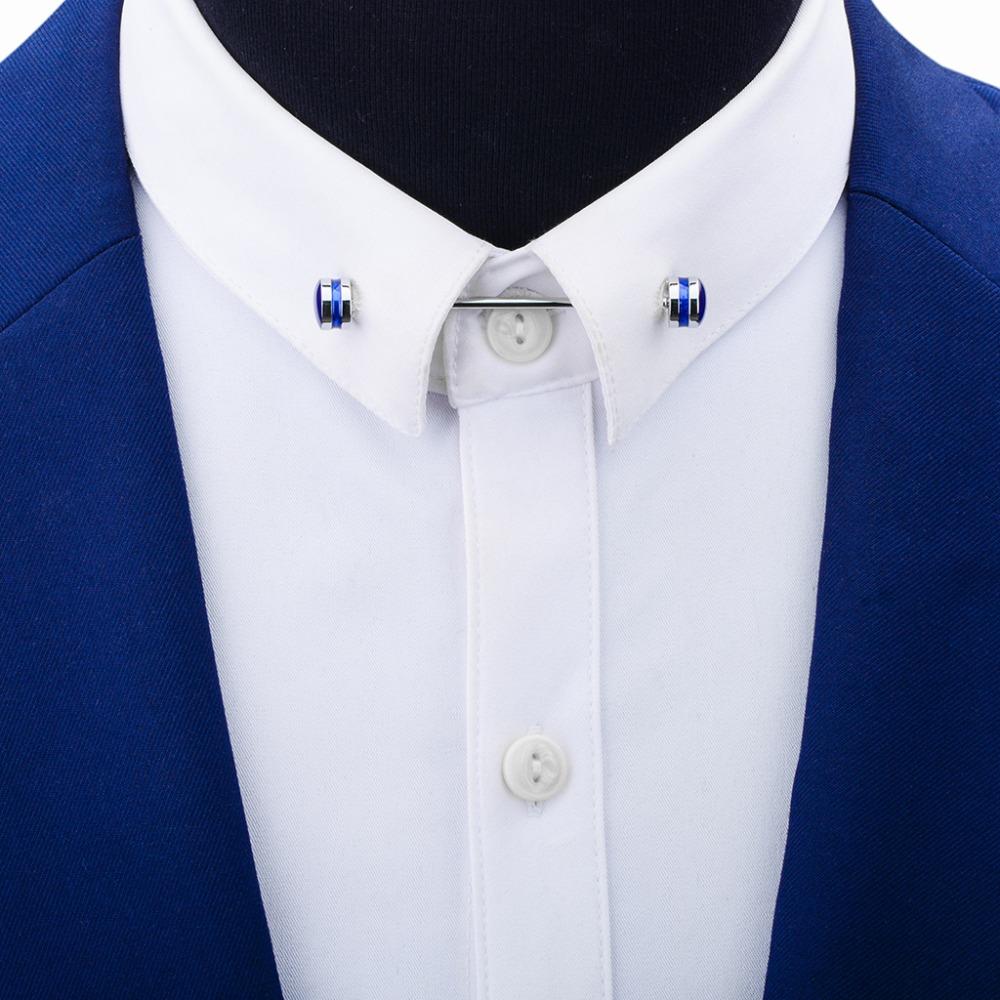 Изображение товара: Мужская рубашка SAVOYSHI, французская брошь на воротник, металлическая застежка, зажим для лацкана штанги для мужчин, модные мужские аксессуары