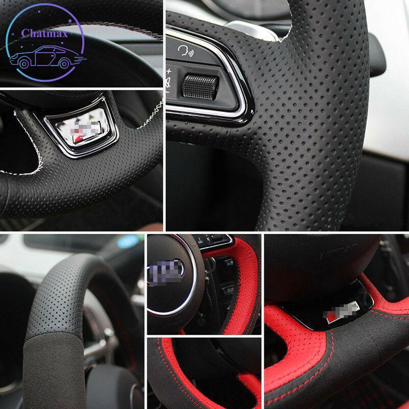 Изображение товара: Оплетка из углеродного волокна и натуральной кожи для рулевого колеса Porsche Cayenne Panamera Macan 2010-2011