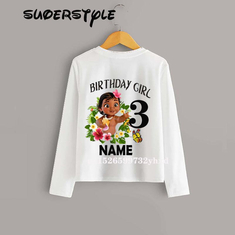 Изображение товара: 1-9, Детская футболка с длинным рукавом и именем принцессы на заказ, на день рождения, новинка 2022, весенне-осенняя одежда для маленьких девочек, dLKP361