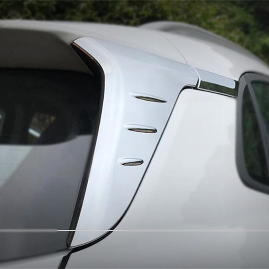 Изображение товара: Задняя крышка окна, боковая дверь, задняя крышка окна, отделка, полосатая крышка, 4 шт., подходит для Hyundai Kona 2018 2019, хромированная внешняя крышка из АБС-пластика