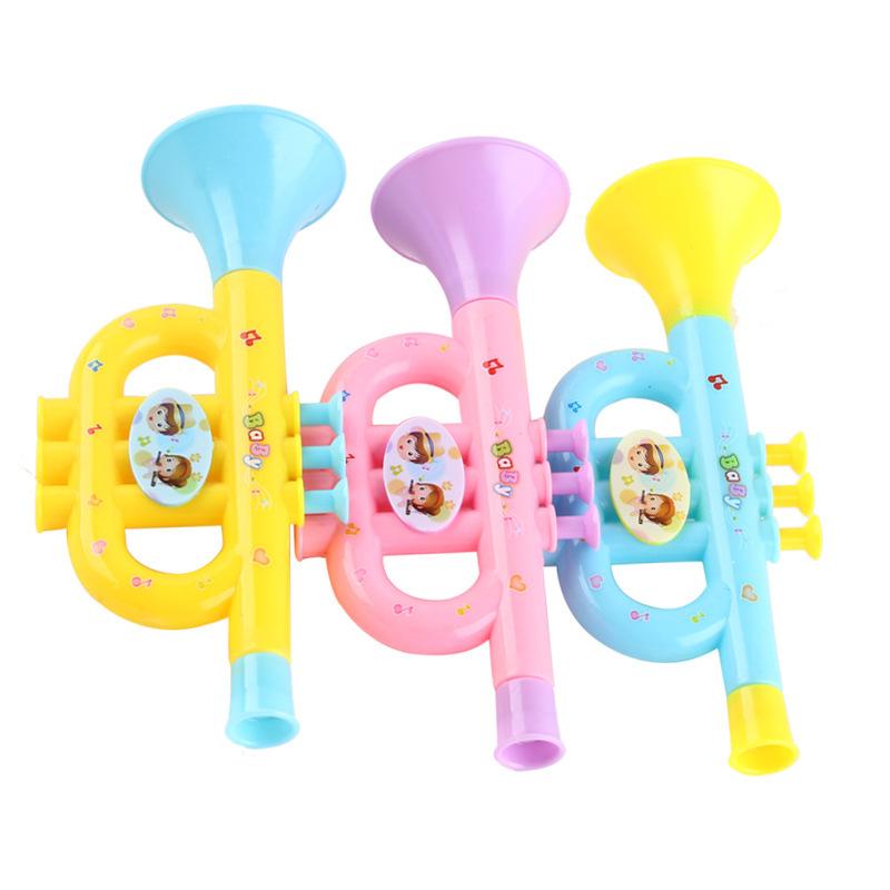 Изображение товара: 1 шт., Пластиковые Музыкальные инструменты для детей, детские музыкальные игрушки, музыкальная труба, Hooter, детская игрушка, случайный цвет, 15*7*2 см