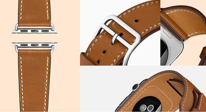 Изображение товара: Кожаный ремешок для Apple watch Band 38/42 ММ Спортивный Браслет для iWatch Band series 6 5 4 3 SE 40 мм 44 мм ремешок для часов