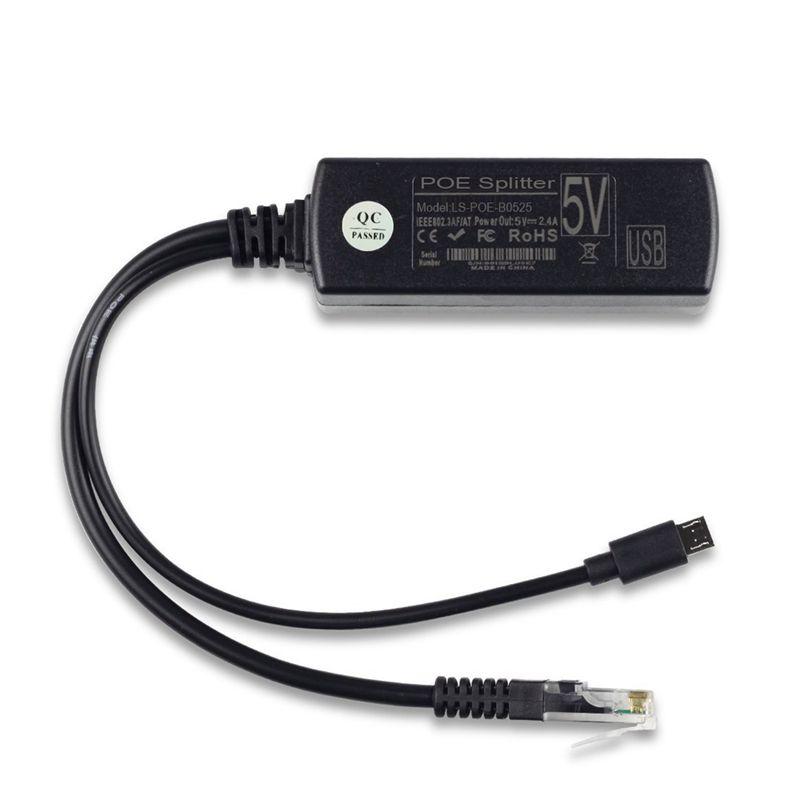 Изображение товара: POE блок питания стандартный изолированный сплиттер 48V до 5V2.4A USB интерфейс сплиттер