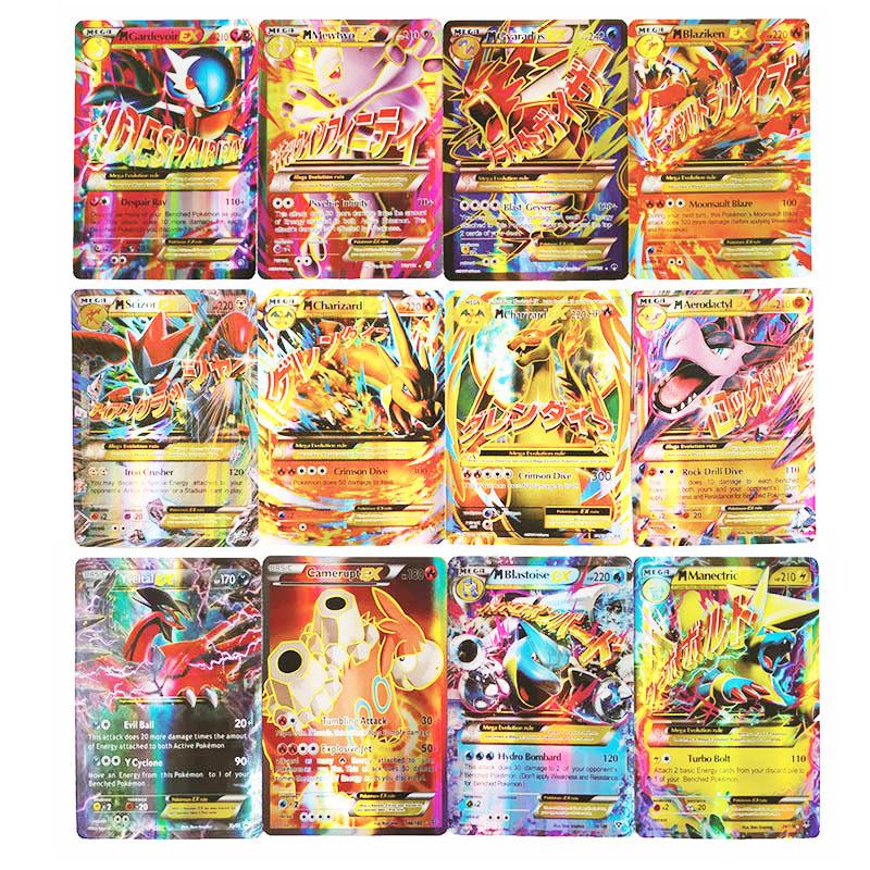 Изображение товара: 100 шт./компл. Pokemon GX MEGA EX ME TAKARA TOMY боевые игрушки Хобби Коллекционные Предметы игра Коллекция аниме-открытки для детей