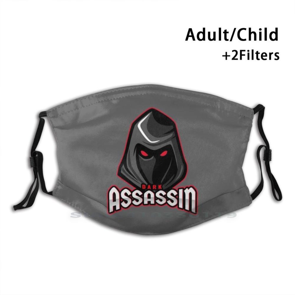 Изображение товара: Dark Assassin для взрослых детей, моющаяся забавная маска для лица с фильтром, убийца, бесшумный ужас, смешной зверь, юмор