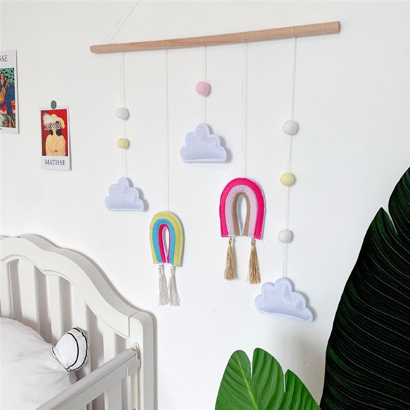 Изображение товара: Скандинавская деревянная палочка Ins, настенные подвесные украшения, украшение для детской комнаты, детская кровать, ветряные колокольчики, декор для детской комнаты, реквизит для фото