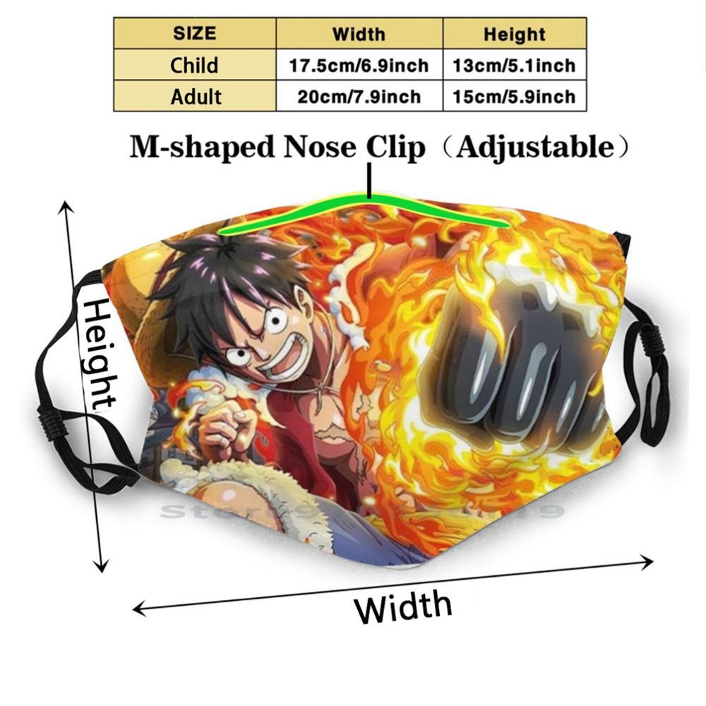 Изображение товара: Цельная маска Luffy Red Hawk с принтом атаки многоразовая маска Pm2.5 фильтр маска для лица детская Luffy цельная аниме японская атака на Титанов