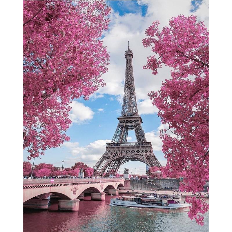 Изображение товара: Scenery DIY 5D Diamond Painting Cross Stitch Kits Diamond Embroidery Eiffel Tower Picture of Rhinestone Mosaic Handmade Gift