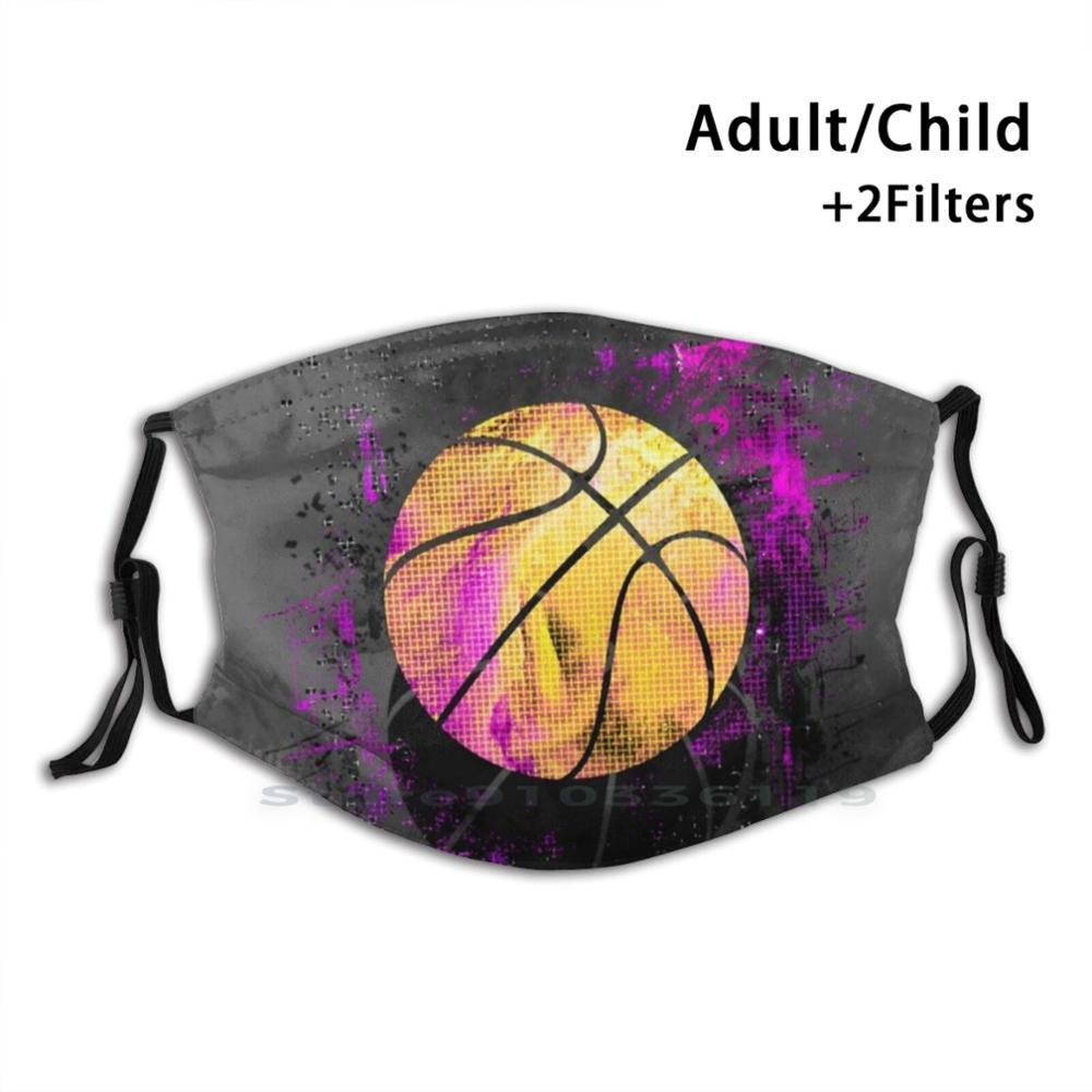 Изображение товара: Баскетбольный игрок-Баскетбол-Bball-абстрактное искусство для взрослых и детей моющаяся смешная маска для лица с фильтром La King James Los