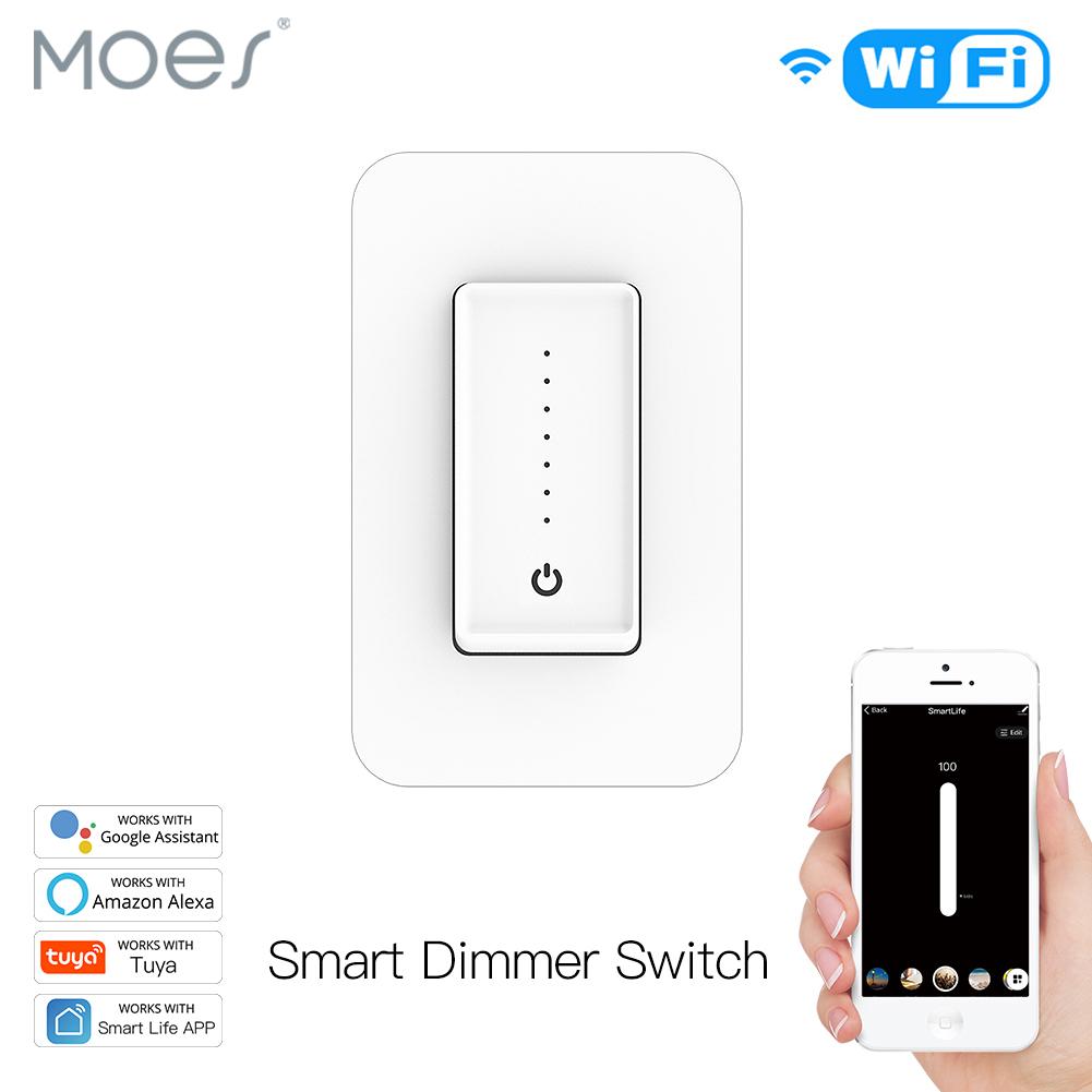 Изображение товара: Умный переключатель света Moes US WiFi Smart Life/Tuya APP, совместим с Alexa Google Home, голосовое управление, концентратор не требуется
