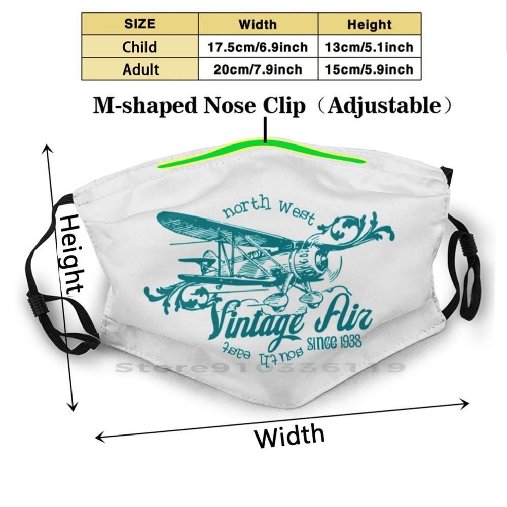 Изображение товара: Винтажная многоразовая маска для рта Pm2.5 с воздушным принтом, Детская винтажная хлопковая маска «сделай сам», лучшее качество, Сан-Диего