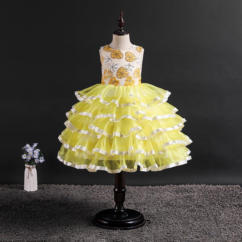 Изображение товара: Elegant Party Princess Dress Wedding Gown Kids Dresses For Girls Costume Bridesmaid Christmas Dress Clothing vestido 2-8 Year