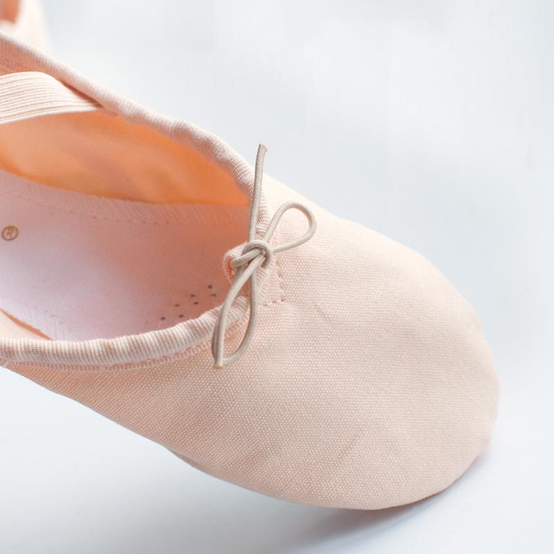 Изображение товара: Балетки детские танцевальные, обувь с заостренными носками, балетные туфли для девочек, мягкие балетки с разрезом, базовая холщовые танцевальные туфли для женщин