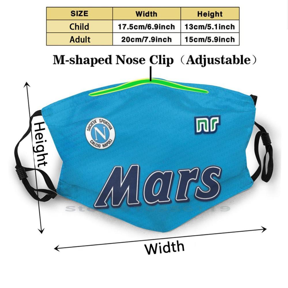 Изображение товара: Фильтр Пылезащитный для детей Napoli Campione, особый дизайн 1989/90, смываемая маска для лица