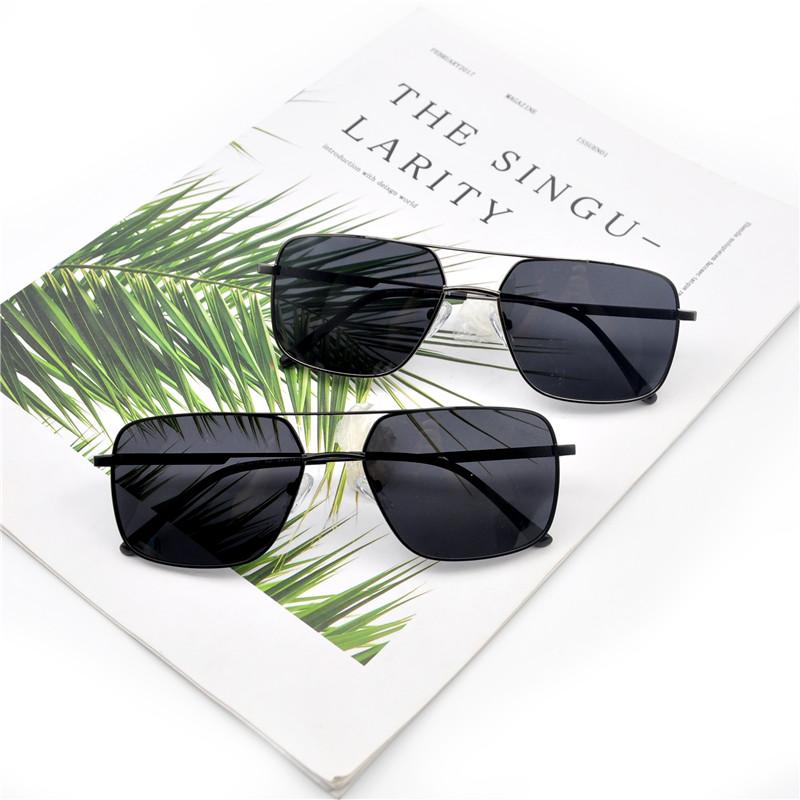 Изображение товара: Солнцезащитные очки Мужские, большие, с черными линзами, UV400