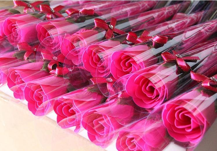 Изображение товара: 40 шт./лот мыло ручной работы с цветком розы мыло для ванны лепестки Свадебные сувениры подарки на день рождения украшения для дома 5 цветов