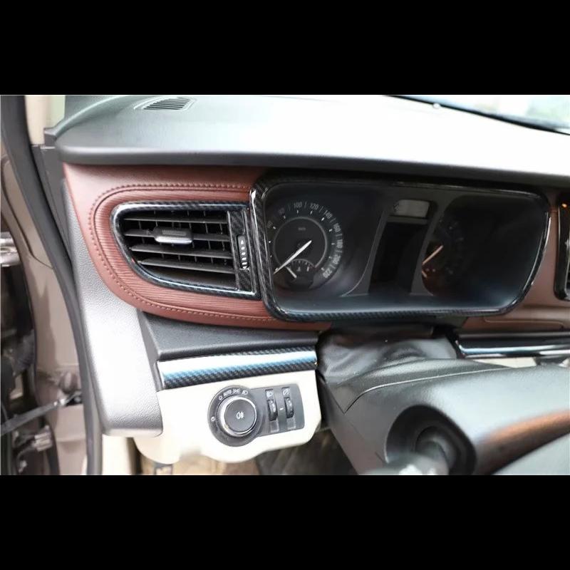 Изображение товара: Для Buick GL8 2014-2018 1 шт. углеродное волокно ABS Приборная панель автомобиля Центральная крышка управления отделка Литье Авто Стайлинг авто аксессуары