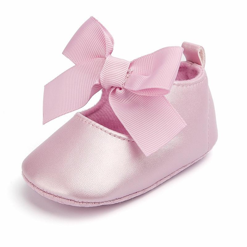 Изображение товара: Для От 0 до 1 года; Детская обувь; Модная обувь золотистого цвета с бантом для первых шагов; Bebe; Мокасины для девочек; Обувь для маленьких девочек