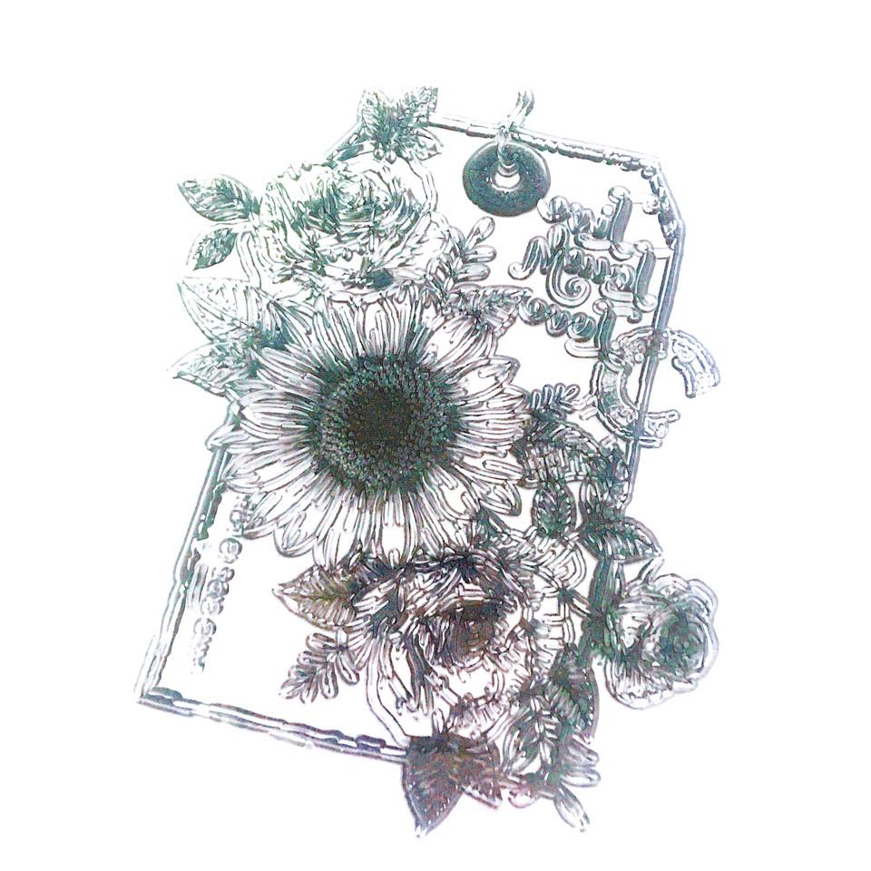 Изображение товара: 10*12 цветок тег ремесло прозрачный силиконовый штамп для скрапбукинга DIY Фотоальбом Карта изготовление декоративные прозрачные штампы лист