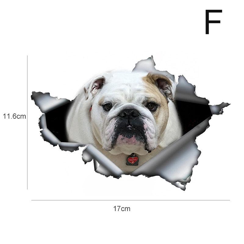 Изображение товара: Веселая 3D наклейка на автомобиль с собаками, наклейка на окно, милая Водонепроницаемая наклейка на ноутбук с щенком, NJ88