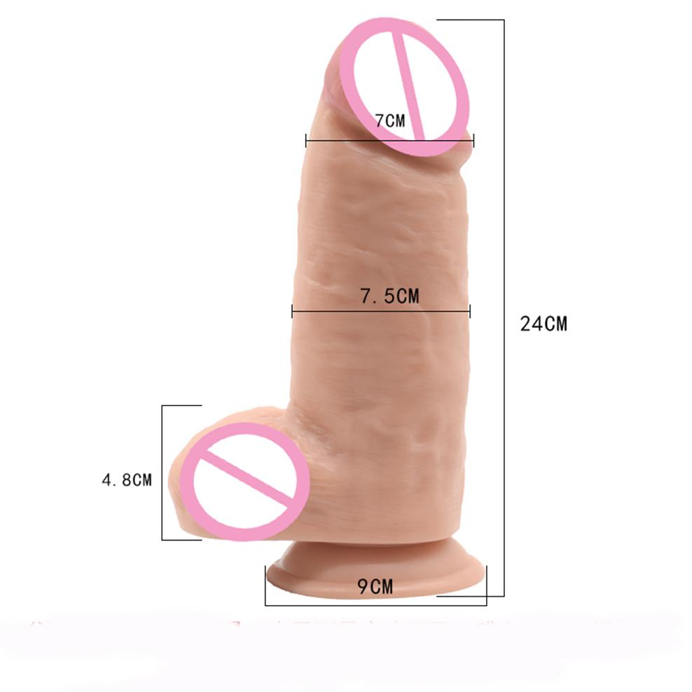 Изображение товара: Искусственный Пенис SHET большой реалистичный фаллоимитатор на присоске, коричневая кожа, интимные игрушки для женщин, Вагина-маструбатор, стимулировать секс, магазин