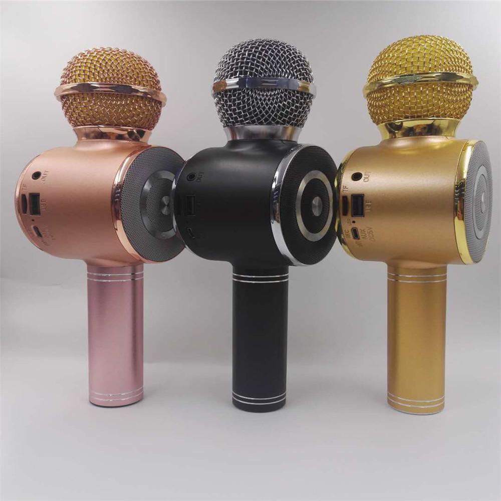 Изображение товара: WS-858 Bluetooth Wireless Microphone Home Karaoke Microphones Speaker Handheld Music Player Singing Recorder KTV