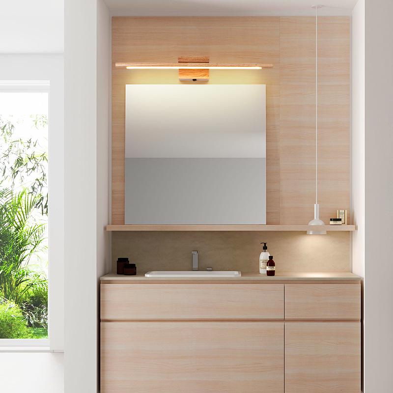 Изображение товара: Простой современный светодиодный зеркало фар Ванная комната косметическое лампа шкафа с зеркалом; Обувь из водонепроницаемого материала; С защитой от тумана Nordic туалетный столик