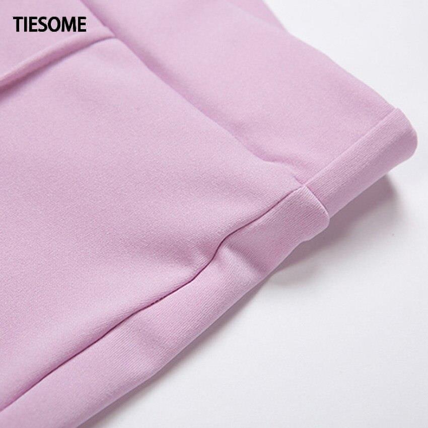 Изображение товара: TIESOME высококачественные однотонные простые прямые брюки с высокой талией 2020 женские уличные элегантные офисные эластичные брюки Mujer