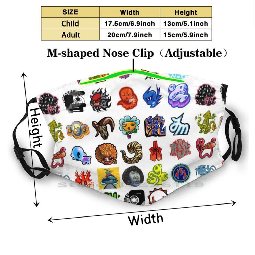 Изображение товара: Набор для радиосъемки в стиле граффити многоразовый фильтр Pm2.5 «сделай сам» маска для рта детский набор для радиосъемки Набор для радиосъемки будущее Jsr Jsrf
