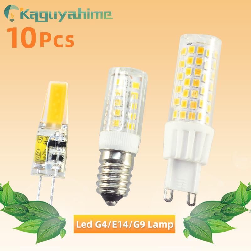 Изображение товара: Диммируемые светодиодные лампы Kaguyahime, 10 шт., COB E14, G4, G9, 6 Вт, 10 Вт, 220 В переменного тока, светодиодный в