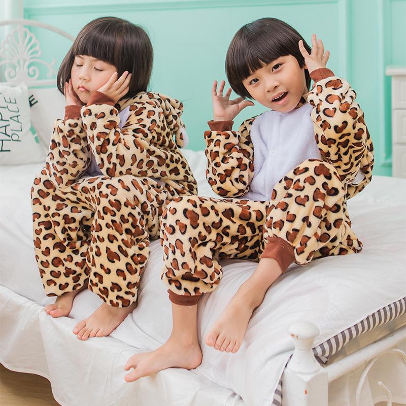 Изображение товара: Комбинезон детский с капюшоном и леопардовым принтом, для мальчиков и девочек