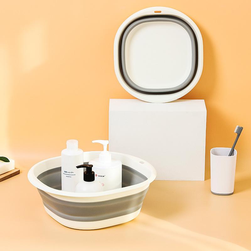 Изображение товара: Plastic Folding Basins Silicon Bucket for Travel Camping Fishingcar wash Children bathroom Multifunctional home Accessories